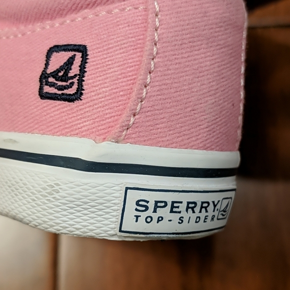 SPERRY Hallie H&L Top-Sider Pink Boat Shoes with Velcro Closure - Picture 8 of 8